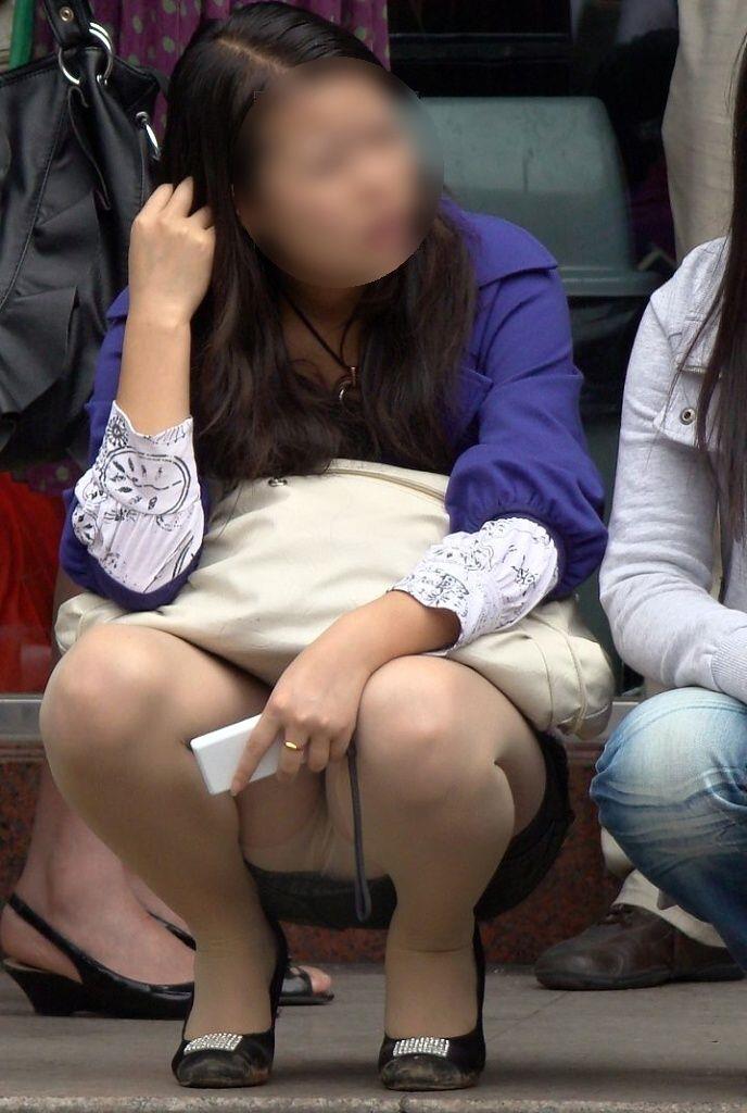 素人のパンチラ-14